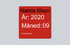Klistermærke til anlæg