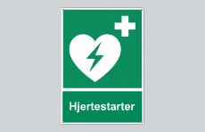 Nødskilt, hjertestarter