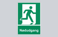 Nødskilt, nødudgang