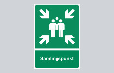 Nødskilt, samlingspunkt