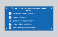 Påbudsskilt, hygieneforeskrivelser