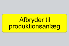 Skilt til afbryder