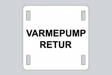 Kabelmærke i ABS-plast, hvid