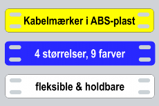 Kabelmærkning i ABS-plast