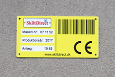 Anlægsskilt, printet plast
