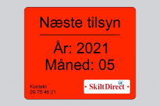 Mærkat med effekt af børstet aluminium