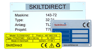 Printet Aluminiumsskilte med 4-farve tryk