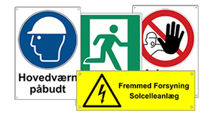 Standardskilt, advarselsskilt