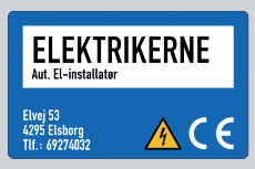 mærkning til elinstallation