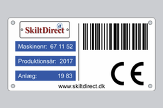 Hvid skilt med stregkode