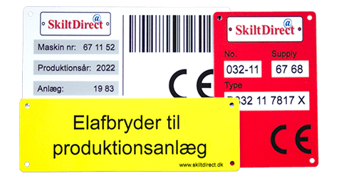 Skilte af printet APET-plast