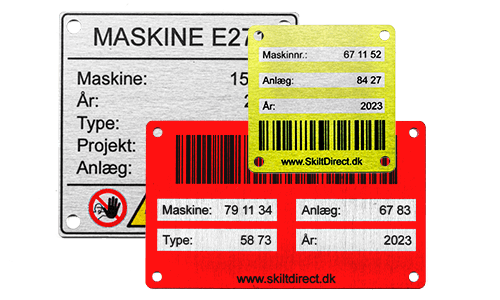 INDFARVET ALUMINIUM SKILTER